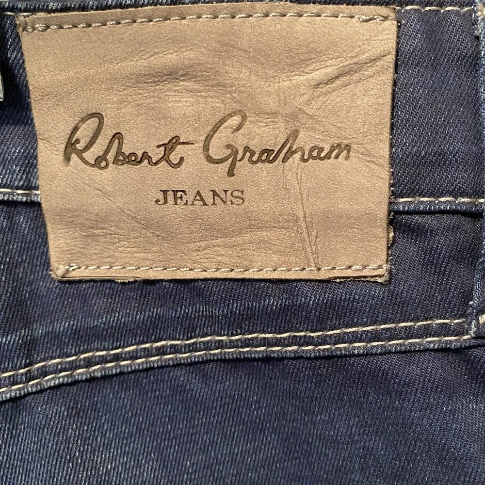 Robert Graham Jeans Mens 40x29 Blue Slim‎ Jim Dark Wash Denim 100% Cotton Italy